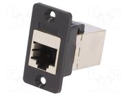 Coupler; Slim; Cat: 5e; shielded; 8p8c; RJ45 socket,both sides CLIFF