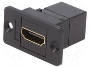 Coupler; HDMI socket,both sides; Slim; gold-plated; 29mm; plastic CLIFF