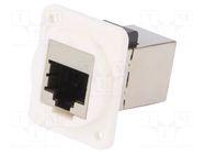 Coupler; FT; Cat: 6; shielded; 8p8c; RJ45 socket,both sides CLIFF