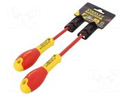 Kit: screwdrivers; insulated; 1kVAC; PlusMinus PH-type; FATMAX® STANLEY