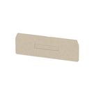 Partition plate (terminal), End and intermediate plate, 104.35 mm x 34.85 mm, dark beige Weidmuller