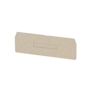 Partition plate (terminal), End and intermediate plate, 104.35 mm x 34.85 mm, dark beige Weidmuller