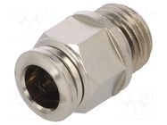 Push-in fitting; straight; -0.99÷20bar; nickel plated brass AIGNEP