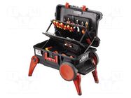 Kit: general purpose; for electricians; 1kV; with wheels; case WIHA