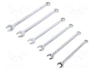 Wrench-set; combination spanner; Chrom-vanadium steel; 6pcs. STANLEY