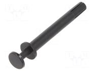 Rivet; Ømount.hole: 4mm; black; polyamide 66; UL94V-2 FIX&FASTEN