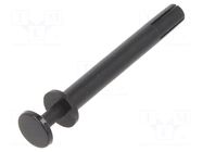 Rivet; Ømount.hole: 4mm; black; polyamide 66; UL94V-2 FIX&FASTEN