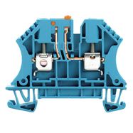 Test-disconnect terminal, Screw connection, 4 mm², 500 V, 32 A, Pivoting, Cross-disconnect: without, Integral test socket: No, TS 35, blue Weidmuller