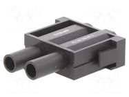 Connector: HDC; module; female; 1kV; PIN: 2; w/o contacts AMPHENOL