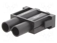 Connector: HDC; module; male; 1kV; PIN: 2; w/o contacts AMPHENOL