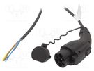 Cable: eMobility; 1x0.5mm2,3x2.5mm2; 250V; 4kW; IP44; GB/T,wires HARTING