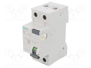 RCD breaker; Inom: 25A; Ires: 30mA; Poles: 1+N; 230/400VAC; IP20 SIEMENS