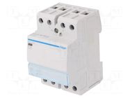 Contactor: 3-pole installation; 40A; 230VAC; NO x3; ESC; -10÷50°C HAGER