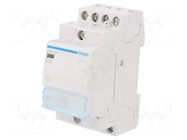 Contactor: 4-pole installation; 25A; 230VAC; NC x2 + NO x2; ESC HAGER