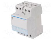 Contactor: 4-pole installation; 63A; 230VAC; NO x4; ESC; -10÷50°C HAGER