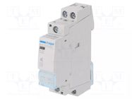 Contactor: 2-pole installation; 25A; 12VDC; NO x2; ESL; -10÷50°C HAGER
