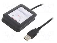 RFID reader; 4.3÷5.5V; USB; antenna; Range: 100mm; 88x56x18.5mm ELATEC