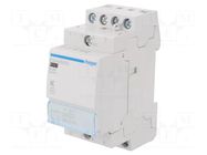 Contactor: 4-pole installation; 25A; 24VAC; NO x4; ESD; -10÷50°C HAGER