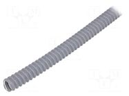Protective tube; Size: 14; PVC,steel; light grey; FlexiGuard FG HELLERMANNTYTON
