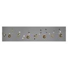 LED Christmas garland – golden spheres with stars, 1.9 m, 2x AA, indoor, warm white, timer, EMOS