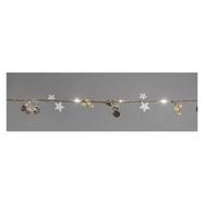 LED Christmas garland – cones, 1.7 m, 2x AA, indoor, warm white, EMOS