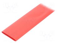 Heat shrink sleeve; glueless; 2: 1; 25.4mm; L: 1m; red; polyolefine TASKER
