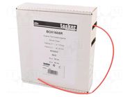 Heat shrink sleeve; glueless; 2: 1; 1.6mm; L: 10m; red; polyolefine TASKER