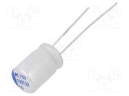 Capacitor: polymer; low ESR; 15uF; 100VDC; ESR: 52mΩ; A759; THT; ±20% KEMET