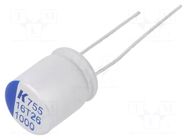 Capacitor: polymer; low ESR; 1000uF; 16VDC; THT; ESR: 12mΩ; A755 KEMET