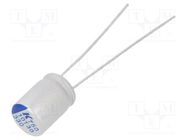 Capacitor: polymer; low ESR; 330uF; 10VDC; ESR: 16mΩ; A750; THT; ±20% KEMET