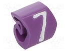 Markers; Marking: 7; 1.3÷3mm; PVC; violet; -30÷80°C; leaded; CLI C WEIDMÜLLER