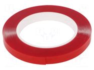 Tape: fixing; W: 12mm; L: 5.5m; Thk: 1mm; double-sided; acrylic IPT
