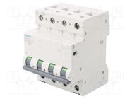 Circuit breaker; 400VAC; Inom: 16A; Poles: 3+N; Charact: B; 6kA; IP20 SIEMENS