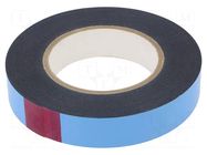 Tape: fixing; W: 25mm; L: 10m; Thk: 0.8mm; two-sided adhesive; black IPT