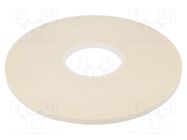 Tape: fixing; W: 9mm; L: 33m; Thk: 1mm; two-sided adhesive; white 
