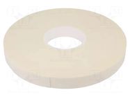 Tape: fixing; W: 25mm; L: 33m; Thk: 1mm; two-sided adhesive; white IPT