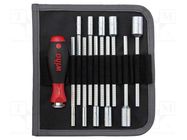 Kit: screwdrivers; 6-angles socket; SYSTEM 6; 12pcs. WIHA