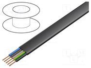 Wire; NEO-Flach,NGFLGOU; 5G4mm2; unshielded; 300V,500V; Cu; black HELUKABEL