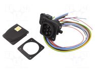 Connector: eMobility; H07V2-K; 2x0.75mm2,5x6mm2; 480V; 22kW; IP54 HARTING