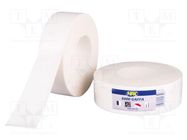 Tape: duct; W: 50mm; L: 25m; Thk: 0.3mm; white; natural rubber; 10% HPX