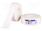 Tape: duct; W: 38mm; L: 50m; Thk: 0.3mm; white; natural rubber; 10% HPX