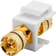 Keystone Module Speaker, black - banana socket to banana socket, standardised Keystone format