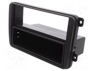 Radio frame; VW,Škoda; 2 ISO; black PER.PIC.