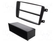 Radio frame; Mercedes; 2 ISO; black PER.PIC.