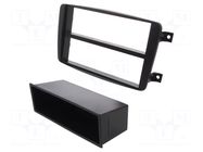 Radio frame; Mercedes; 2 ISO; black PER.PIC.