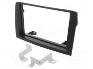 Radio frame; Fiat,Lancia; 2 DIN; black PER.PIC.