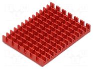 Heatsink: extruded; grilled; Raspberry Pi; red; L: 40mm; W: 30mm 
