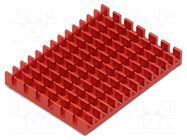 Heatsink: extruded; grilled; Raspberry Pi; red; L: 40mm; W: 30mm 