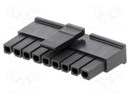 Plug; wire-board; female; Micro-Fit 3.0; 3mm; PIN: 9; w/o contacts MOLEX
