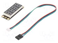 Display: LED; No.char: 4; red; 67x22mm; Gravity; 5VDC; Interface: I2C DFROBOT